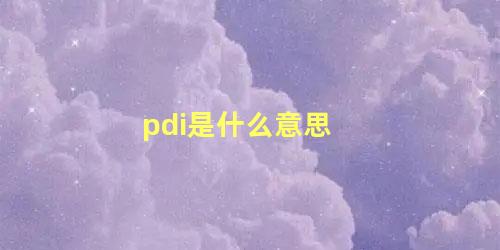 pdi是什么意思