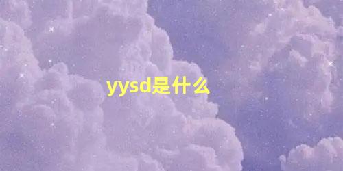 yysd是什么