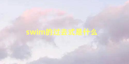 swim的过去式是什么