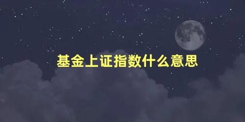 基金上证指数什么意思