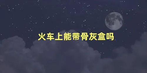 火车上能带骨灰盒吗