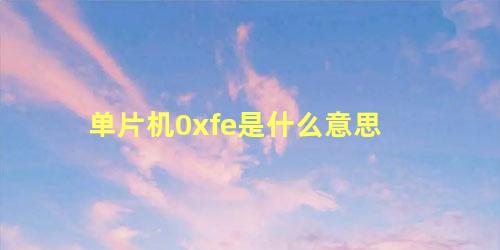 单片机0xfe是什么意思