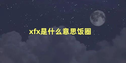 xfx是什么意思饭圈