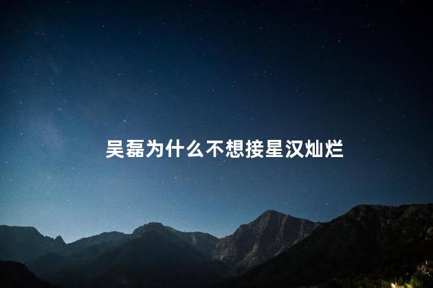 吴磊为什么不想接星汉灿烂