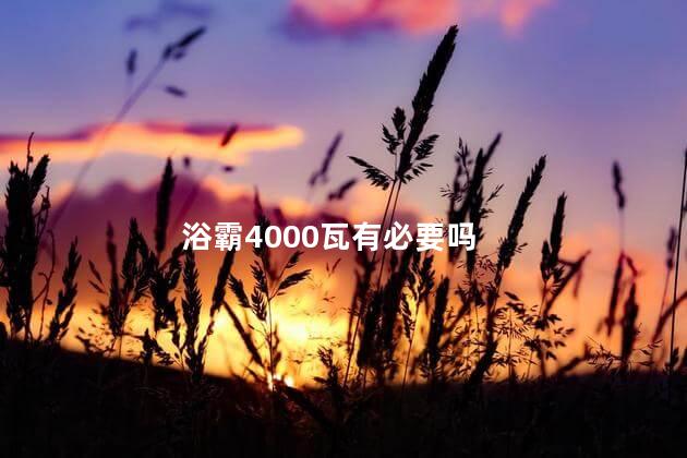 浴霸4000瓦有必要吗