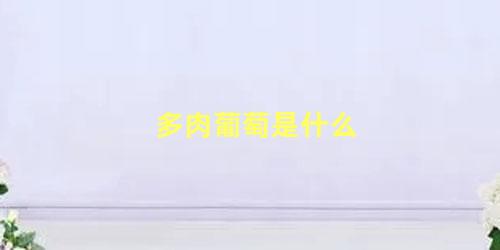 多肉葡萄是什么