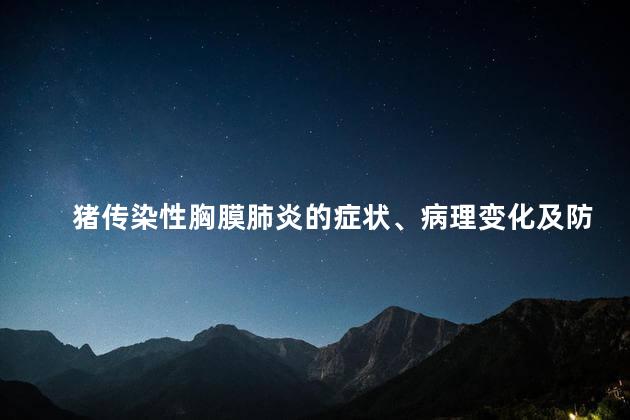 猪传染性胸膜肺炎的症状、病理变化及防治措施