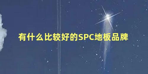 有什么比较好的SPC地板品牌