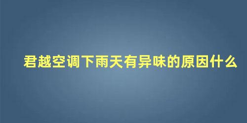 君越空调下雨天有异味的原因什么