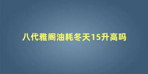 八代雅阁油耗冬天15升高吗