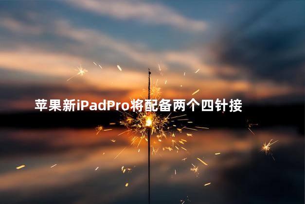 苹果新iPadPro将配备两个四针接口吗