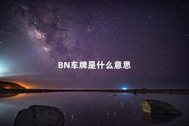 BN车牌是什么意思 白底bn牌照是什么意思