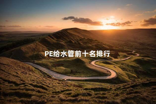 PE给水管前十名排行