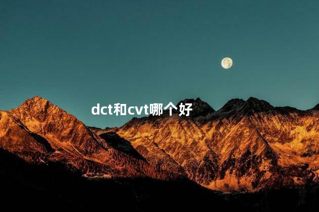 dct和cvt哪个好