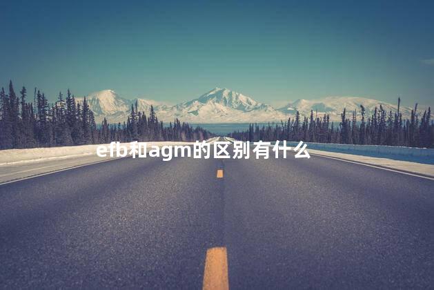 efb和agm的区别有什么