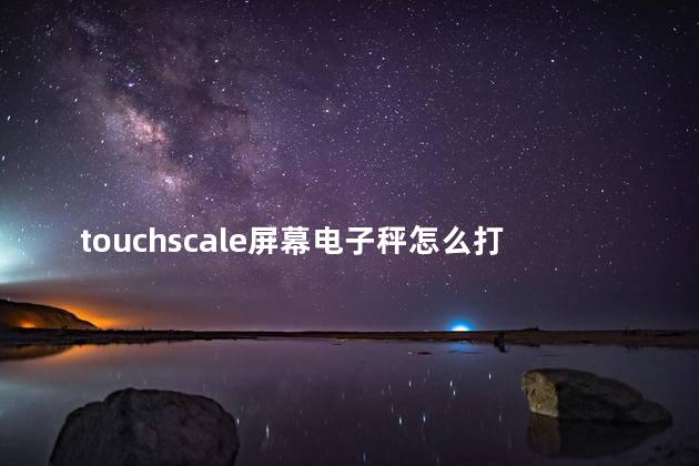 touchscale屏幕电子秤怎么打开 touchscale为什么称不了