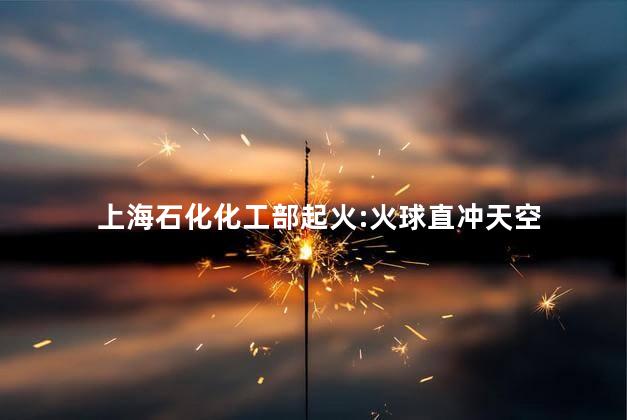 上海石化化工部起火:火球直冲天空