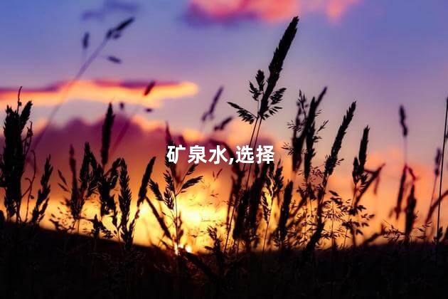 矿泉水,选择