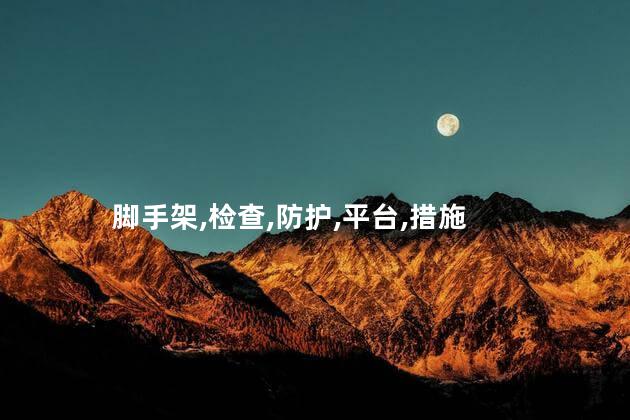 脚手架,检查,防护,平台,措施