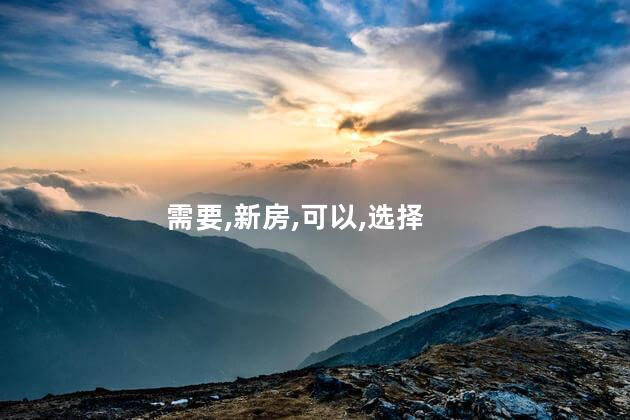 需要,新房,可以,选择