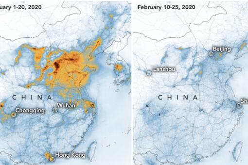 中国空气中的二氧化氮含量显著下降